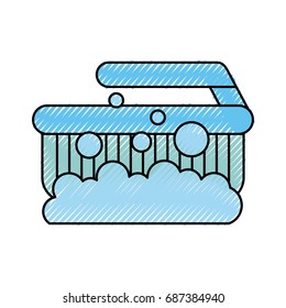Cleaning brush isolated icon