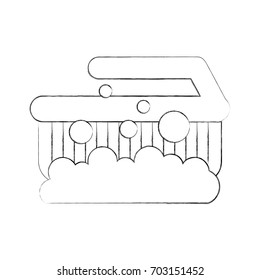 Cleaning brush isolated icon