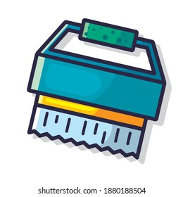 cleaning brush isolated vector illustration in flat style