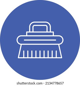 Cleaning Brush line circle icon vector image. Can also be used for web apps, mobile apps and print media.