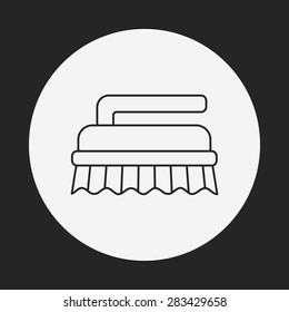 cleaning brush line icon