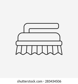 cleaning brush line icon