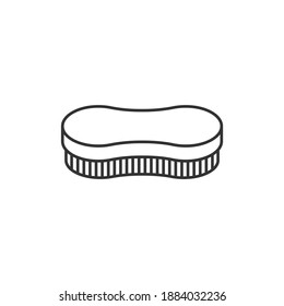 Icono de línea de pincel de limpieza aislado en fondo blanco. Ilustración del vector