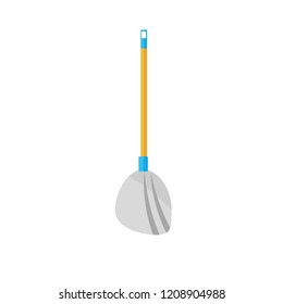 Cleaning brush. Cleaning mop. Floor cleating tool. Vector Illustration.