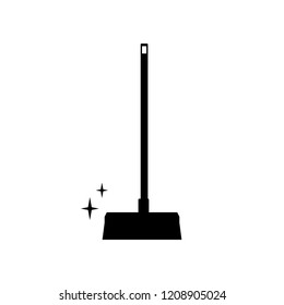 Cleaning brush. Cleaning mop. Floor cleating tool. Vector Illustration.