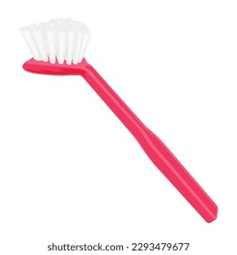 Cleaning brush on white background