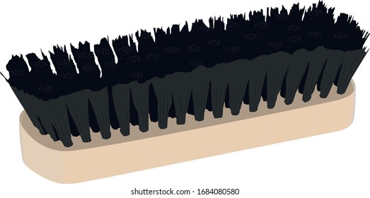 cleaning brush realistic vector illustration
