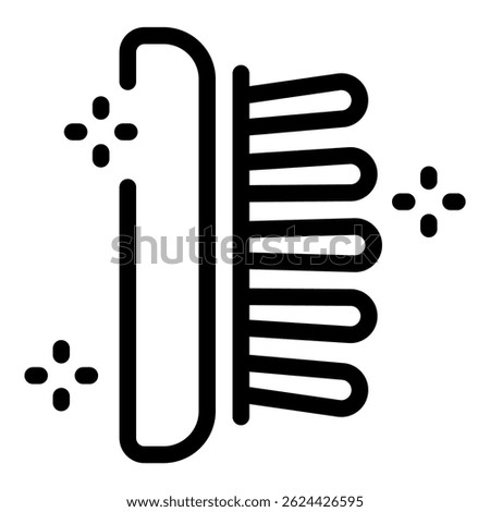 Cleaning brush removing dust and dirt particles, ensuring hygiene and cleanliness