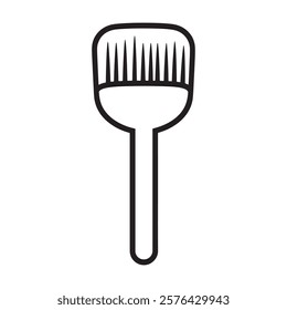 cleaning brush silhouette vector illustration icon type design