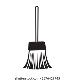 cleaning brush silhouette vector illustration icon type design