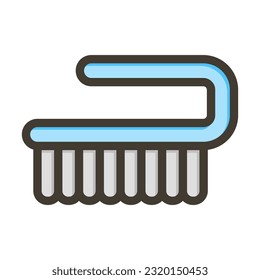 Cleaning Brush Thick Line Filled Colors For Personal And Commercial Use.
