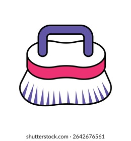 Cleaning Brush Vector Filled outline illustration style icon. EPS 10 file 