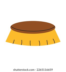 Cleaning brush vector flay illustration. Cleaning tool. Scrub brush.
