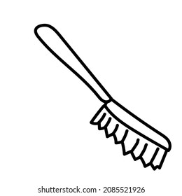cleaning brush. vector hand drawn doodle style element