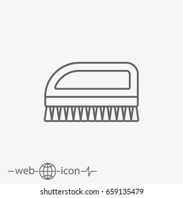 cleaning brush vector icon