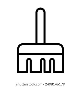 Reinigungspinsel, Vektorsymbol, Umriss-Design-Symbol.