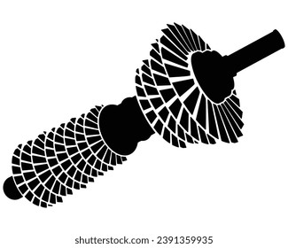 cleaning brush vector icon silhouette