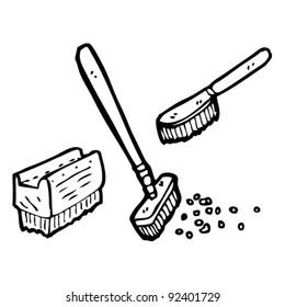 cleaning brushes cartoon collection