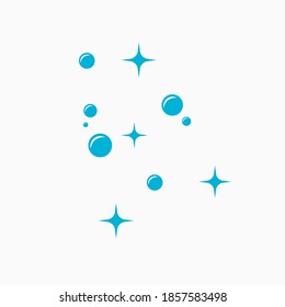 cleaning bubble and star icon design . bubble star vector design template . cleaning service icon background