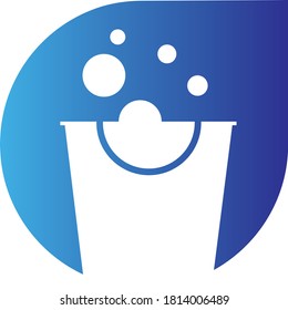 Cleaning Bucket with buckets icon