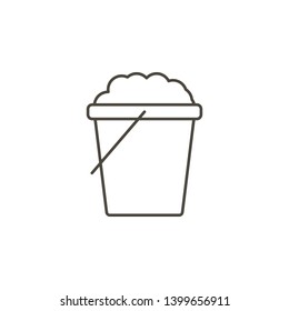 Cleaning bucket, cleaning chemicals vector icon. Simple element illustration from UI concept.  on white background