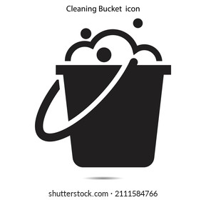 Cleaning Bucket  icon vector illustration graphic on background