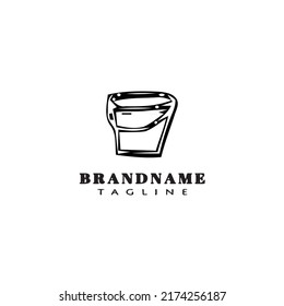 cleaning bucket logo cartoon design template icon cute modern isolated vector illustration
