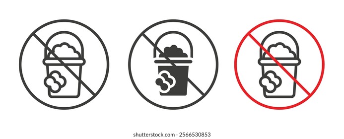 Cleaning bucket with sponge signs collection for website design, app, UI design.