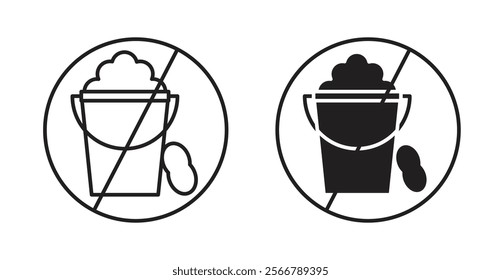 Cleaning bucket with sponge signs vector illustration pack