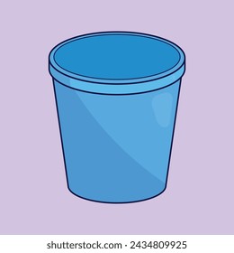 Cubo de limpieza Icono de ilustración vectorial Icono de cubo de agua 