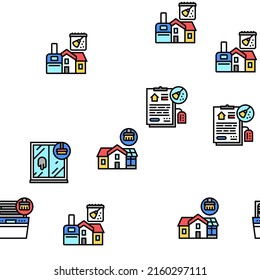 Cleaning Building And Equipment Vector Seamless Pattern Thin Line Illustration