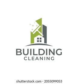 Cleaning building logo design vector, Clean, Building, city, cleaner