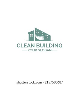 Cleaning building logo design vector, Clean, Building, city, cleaner