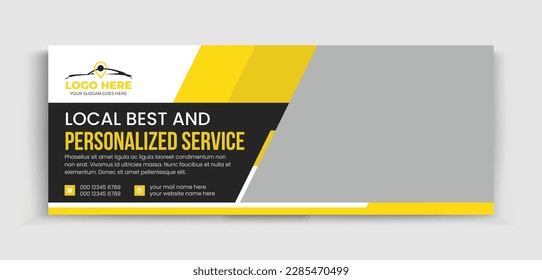 Cleaning business company social media design, timeline web post design, cleaning service company social media template design