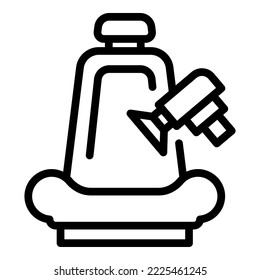 Cleaning car seat icon outline vector. Wash service. Clean foam