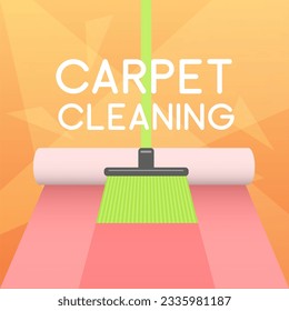 Reinigen Sie den Teppichgrafik-Hintergrund. Teppichreiniger Illustration. Farbige Teppichreinigung, Web-Banner-Hintergrund