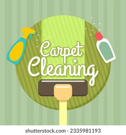 Cleaning carpet illustration background. Carpet cleaner illustration. Colorful carpet cleaning web banner background illustration