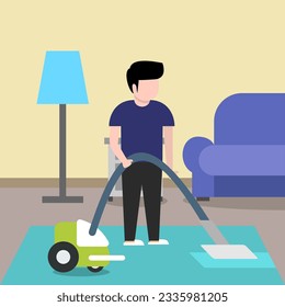Cleaning carpet illustration background. Carpet cleaner illustration. Colorful carpet cleaning web banner background illustration