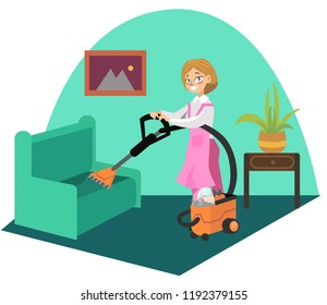 Cleaning carpet poster for housework themes design