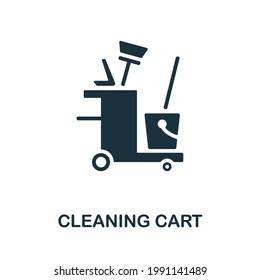 Cleaning Cart icon. Monochrome simple element from housekeeping collection. Creative Cleaning Cart icon for web design, templates, infographics and more