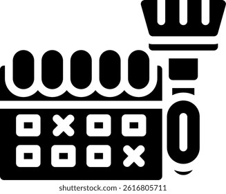 Cleaning Checklist Glyph Vector Icon Design