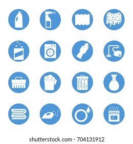 Cleaning circular icons set