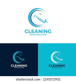 cleaning clean service logo. Creative cleaning logo template design.