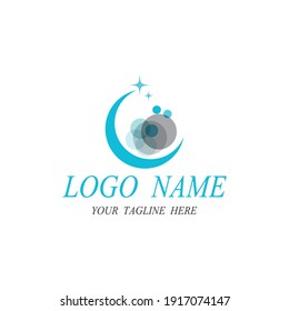 plantilla vectorial del icono del logotipo de servicio limpio
