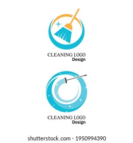 cleaning clean service logo icon vector template