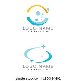 cleaning clean service logo icon vector template