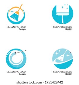 cleaning clean service logo icon vector template