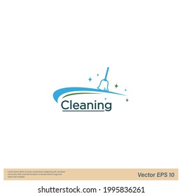 cleaning clean service logo icon vector illustration simple design element