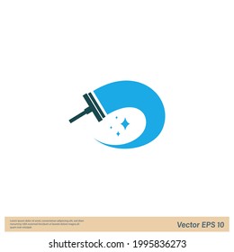 cleaning clean service logo icon vector illustration simple design element