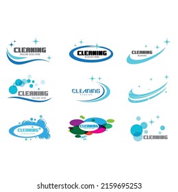plantilla vectorial del icono del logotipo de servicio limpio